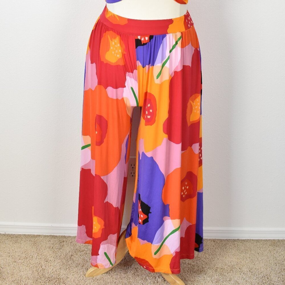 Good Time USA Floral Bora Bora Bandeau Pants Set NEW -1X - Picture 5 of 12